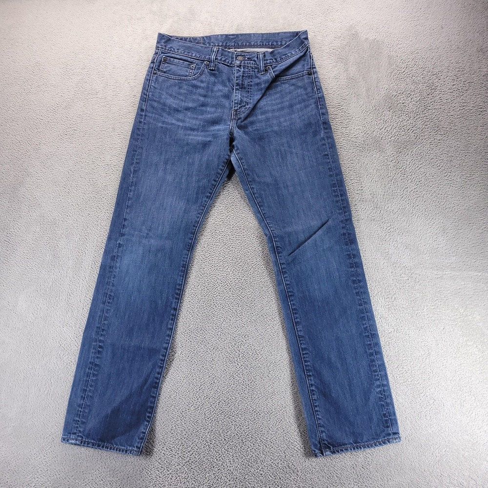 Levis 513 Jeans Mens 34x31 Blue Slim Straight Dark Wash Y2K
